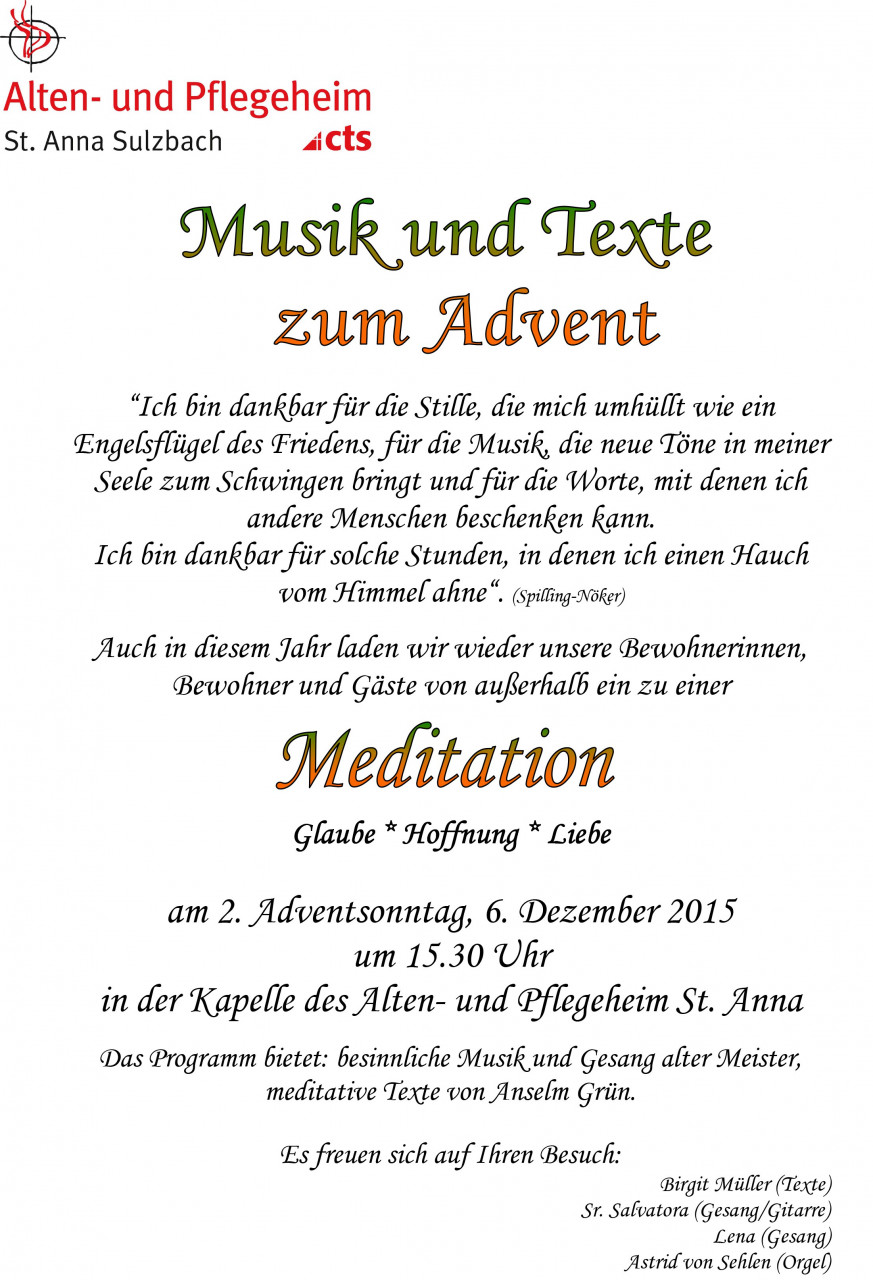 Meditation in der Hauskapelle